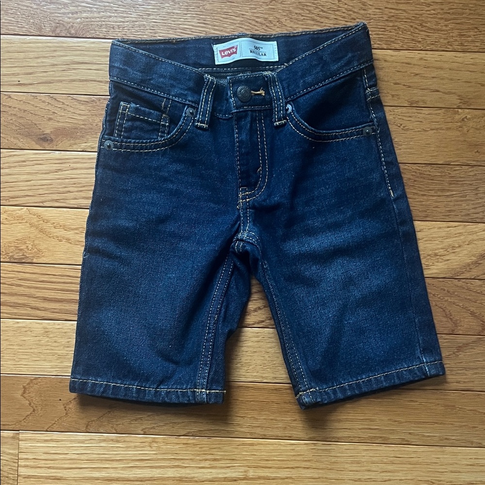 Levi's Kids Navy Blue Denim Shorts